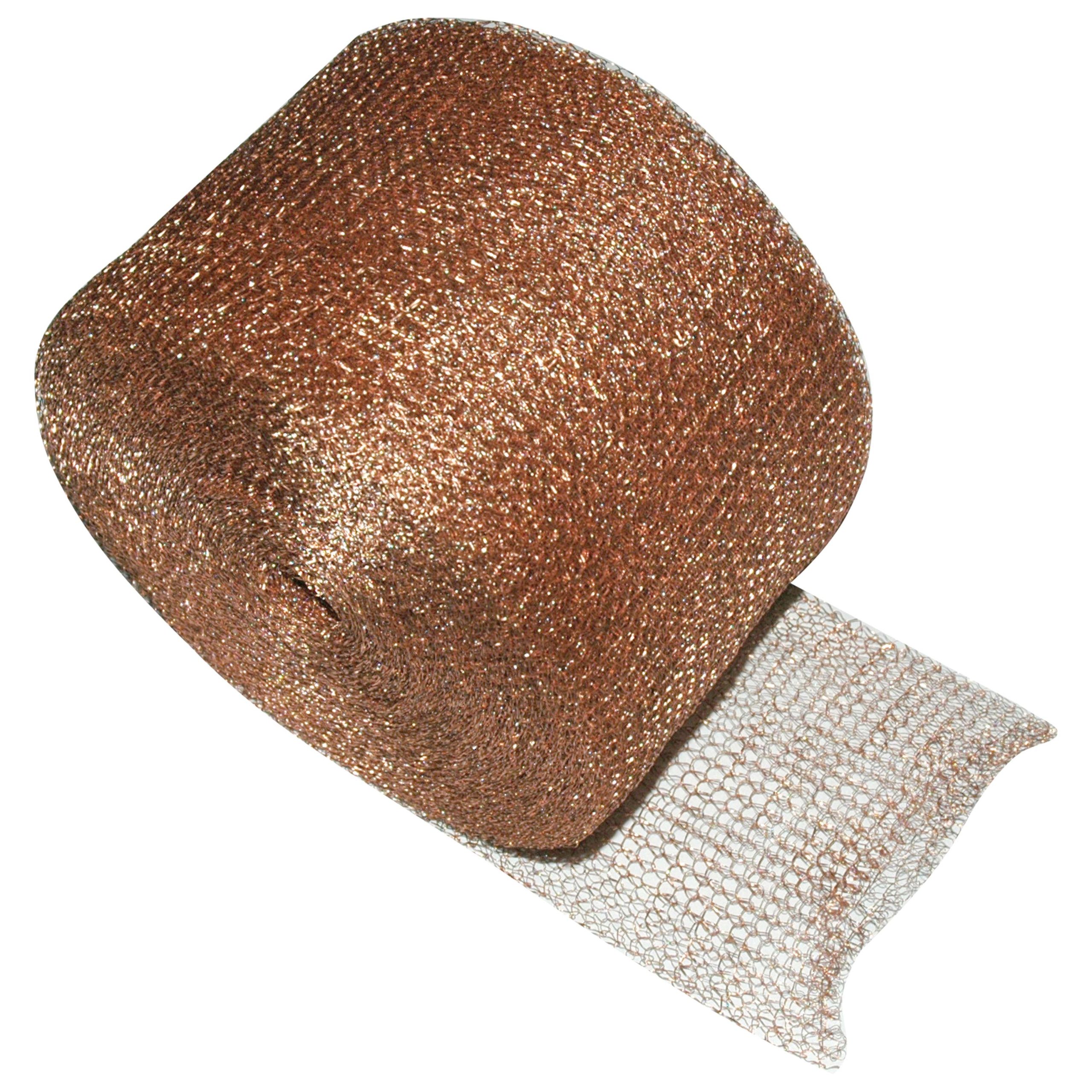 Copper Gauze, 5" Wide x 100 ft Roll, Reversible: Medium Outside Surface, Coarse Inside Surface - Image 1