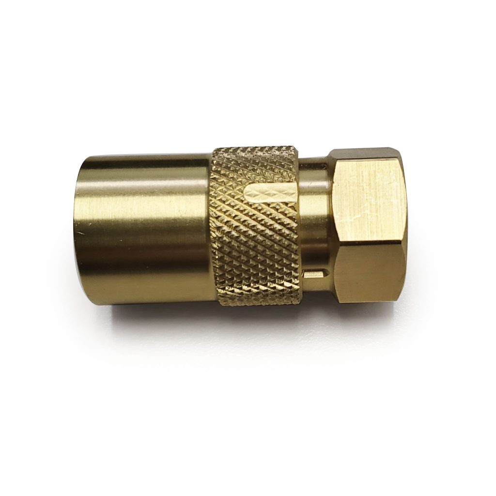 Coupler, Socket Body Only, Quarter Turn Locking Sleeve, 3/8" Passage, 3/8" Female NPT