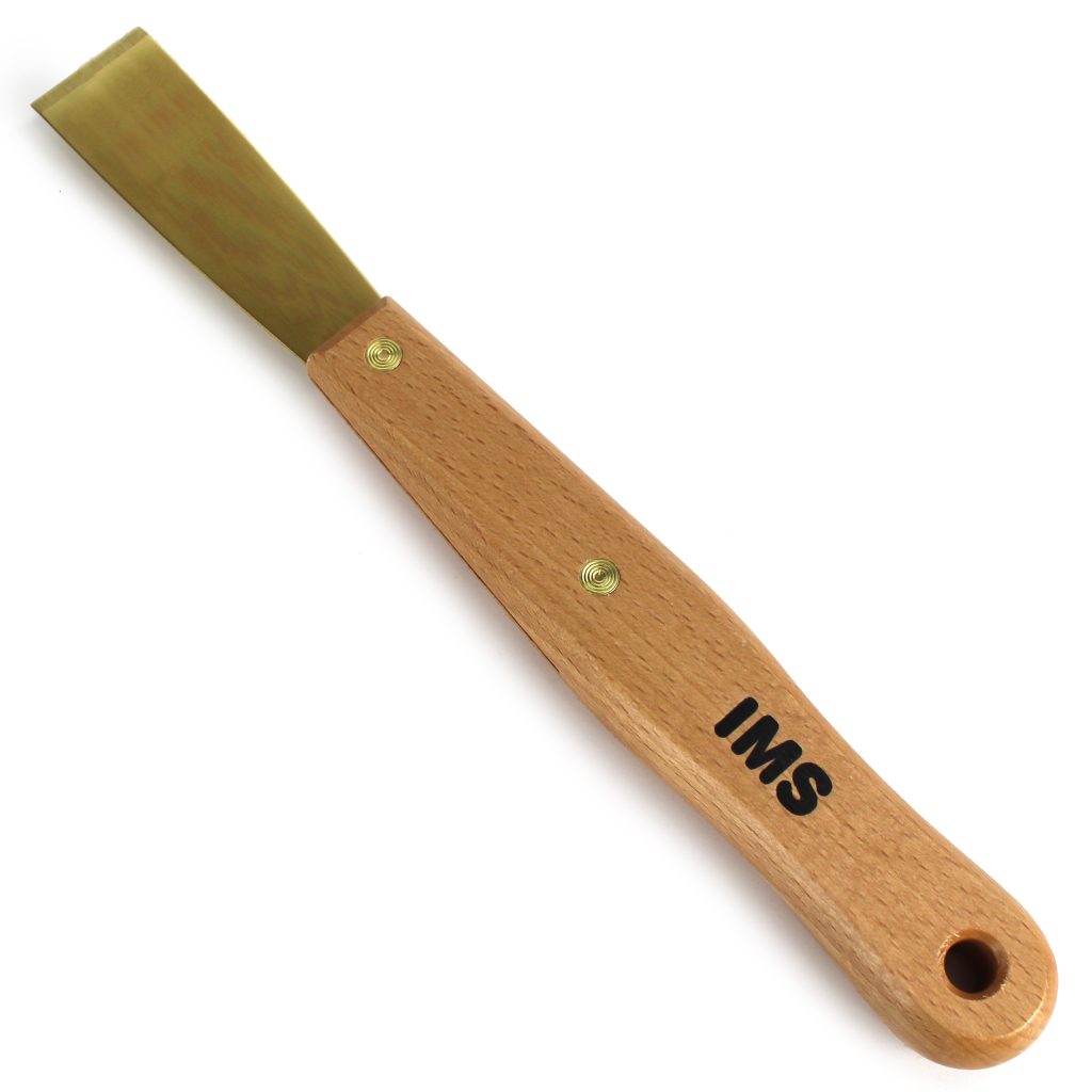 Brass Scraper with Handle, Flat, 1-5/16" Blade Width, 11-3/4" Overall Length