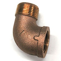 Elbow, Street, 90 Degree, 1" NPT, Bronze