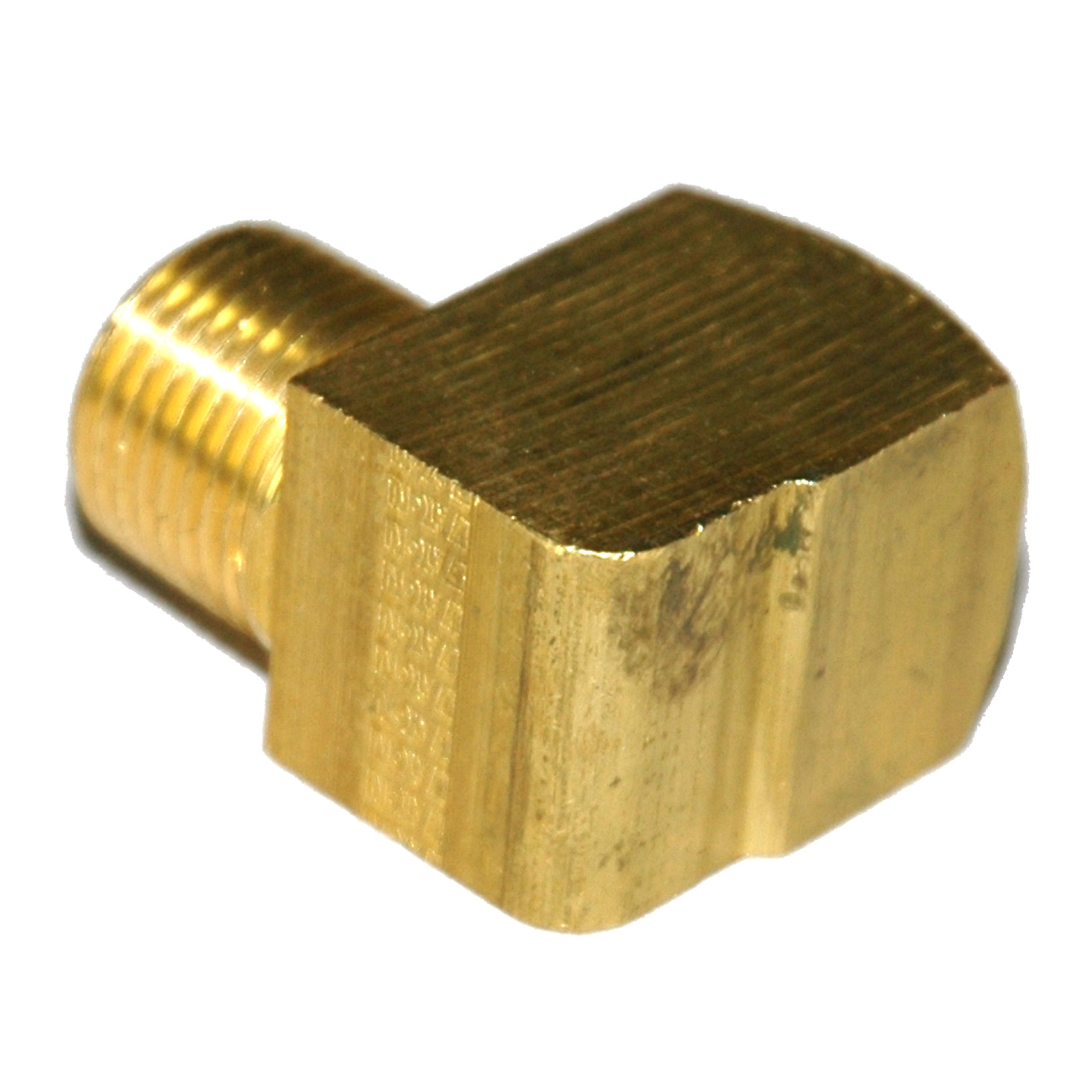 Street Elbow, 90 Degree, Brass Mold Fitting 3/8" NPT Male x 3/8" NPT Female - Barstock - Image 2