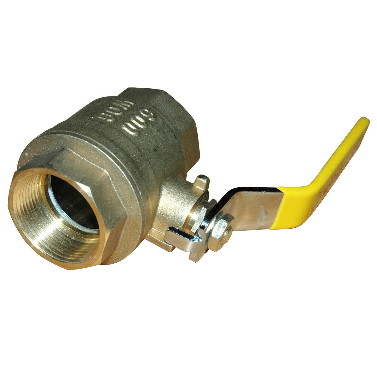 Ball Valve, 1-1/2" Female NPT, Econo Line, Full Port, Brass - Image 1