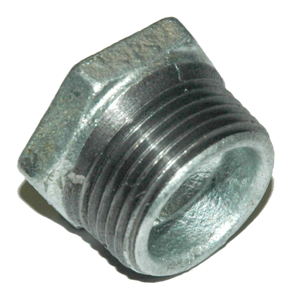 Bushing, Hex, 1" x 1/2" NPT, Galvanized Steel