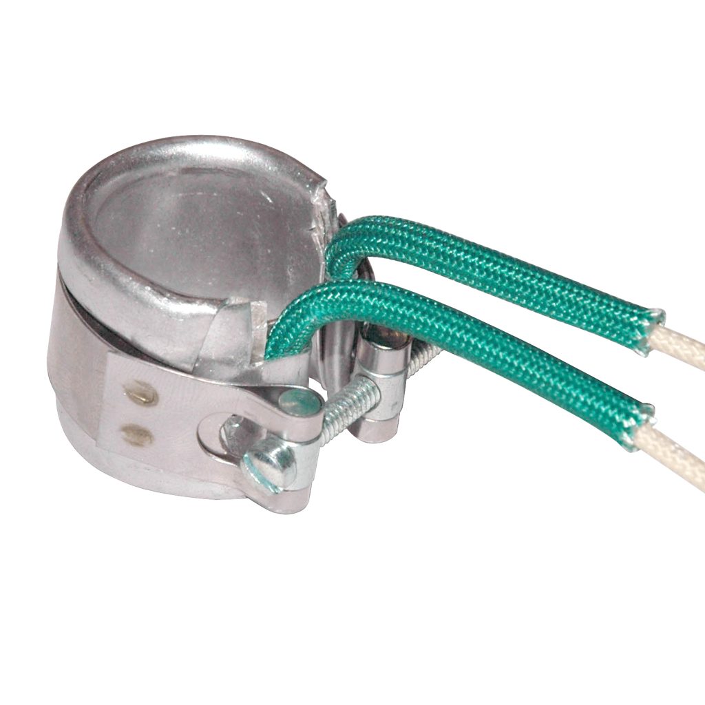 Heater Band, 7/8" Inside Diameter x 1" Wide, Mica, 240 Volt, 100 Watt, 12" Flex Leads