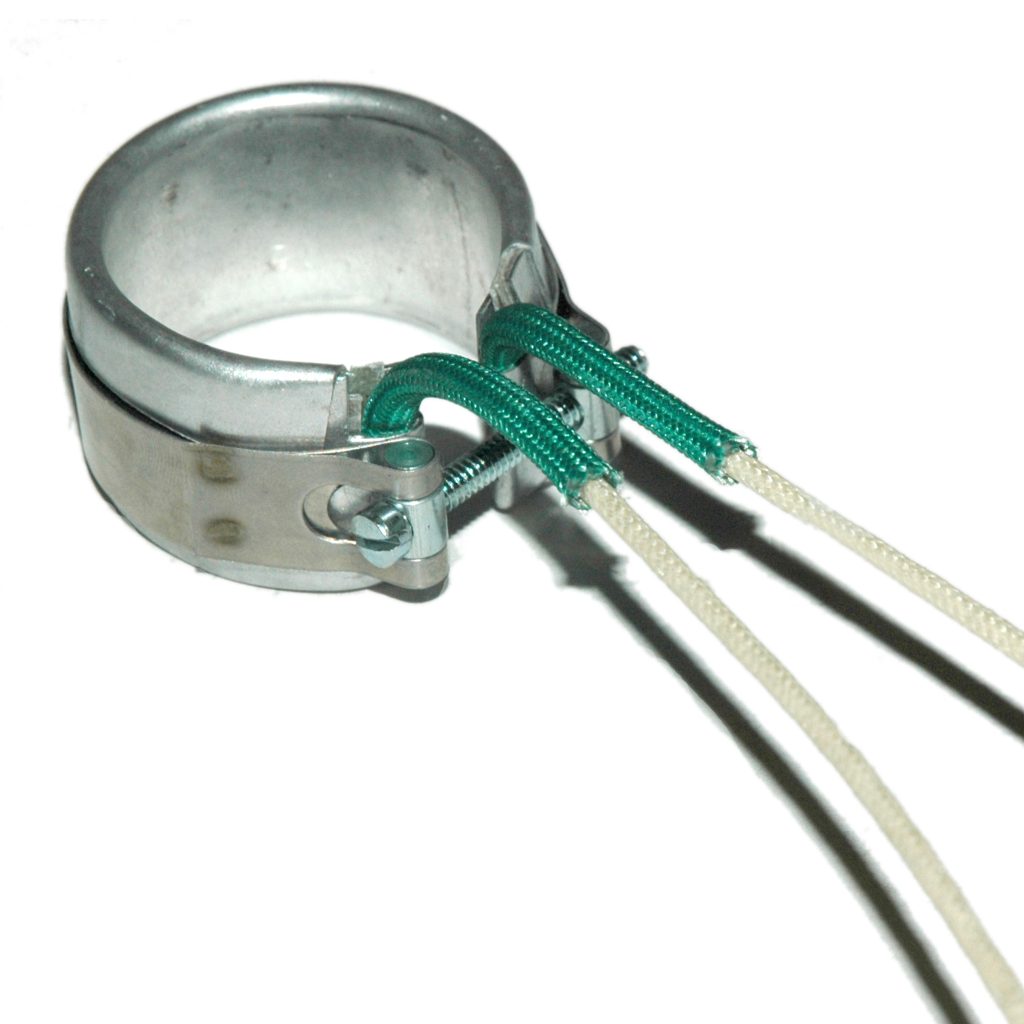 Heater Band, 1-3/8" Inside Diameter x 1" Wide, Mica, 120 Volt, 200 Watt, 12" Flex Leads