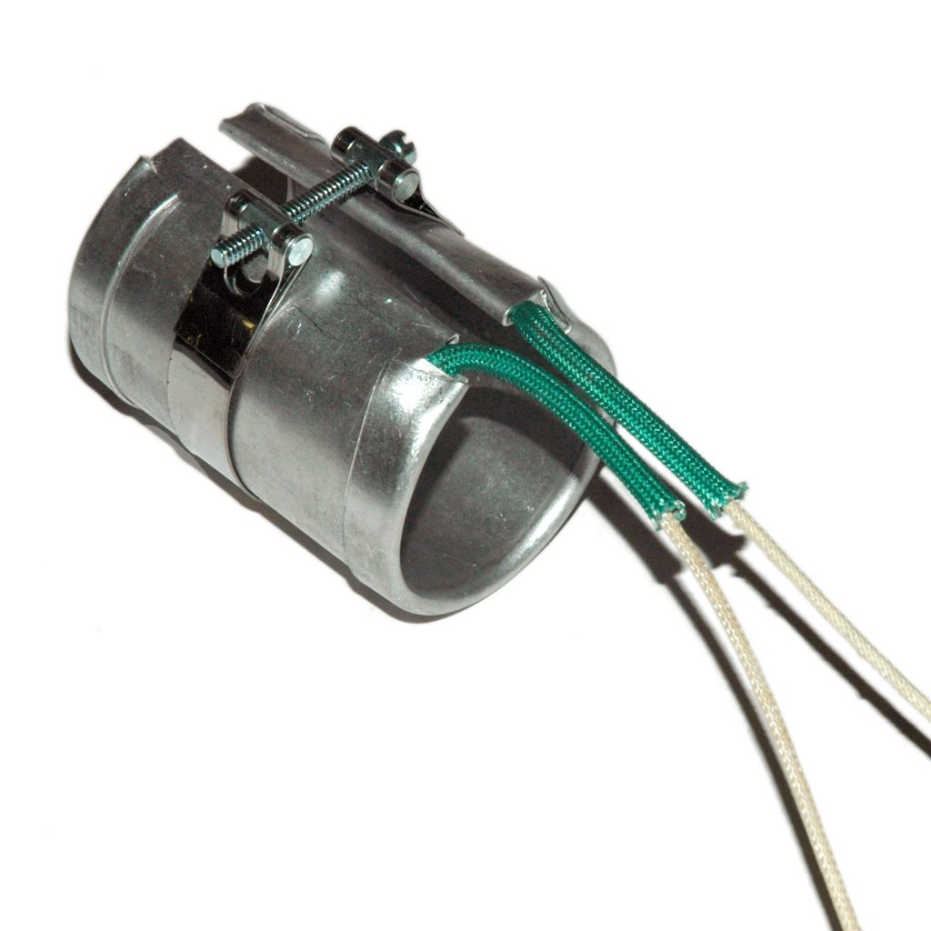 Heater Band, 1-1/2" Inside Diameter x 2-1/2" Wide, Mica, 120 Volt, 400 Watt, 12" Flex Leads