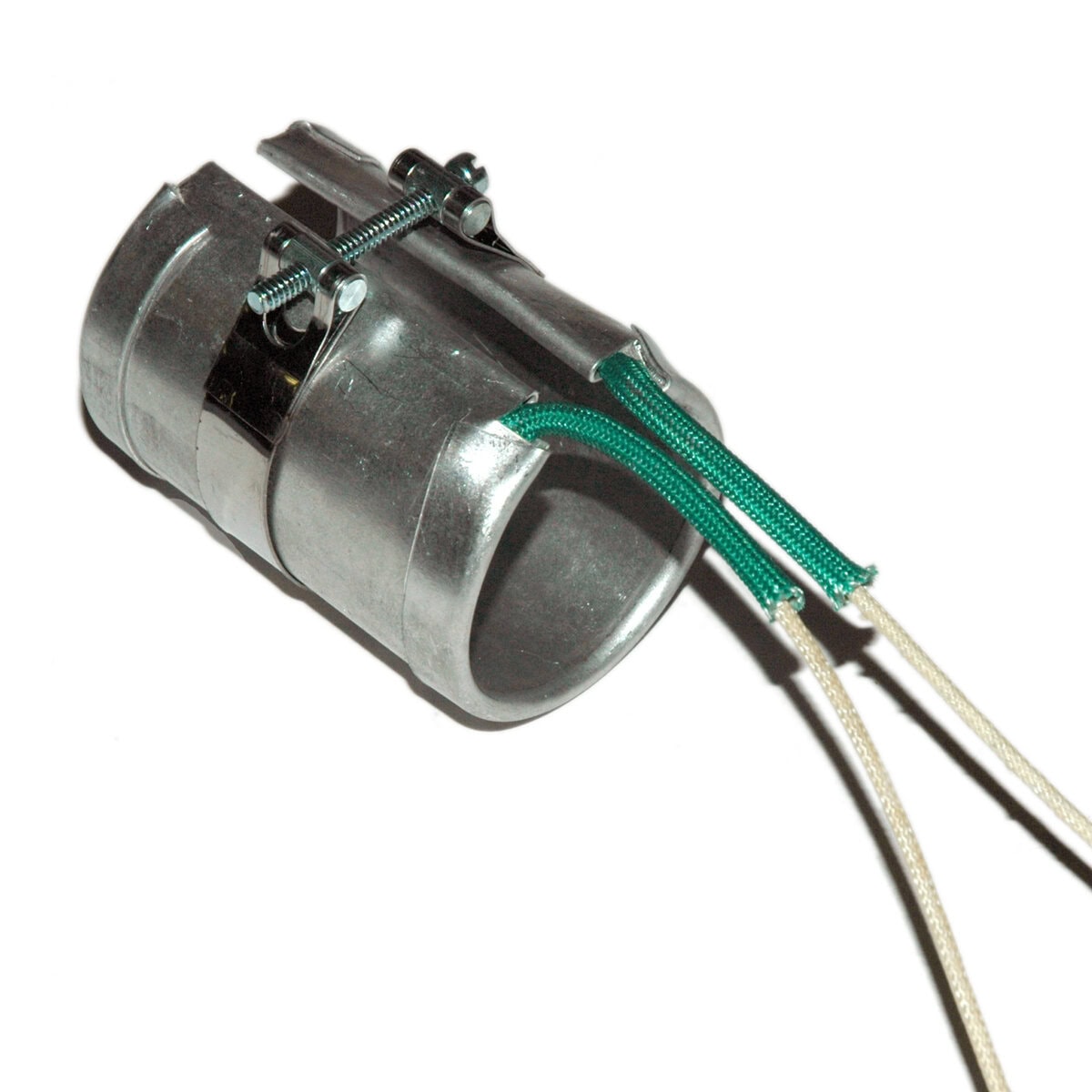 Heater Band, 1-1/2" Inside Diameter x 2-1/2" Wide, Mica, 120 Volt, 400 Watt, 12" Flex Leads - Image 1