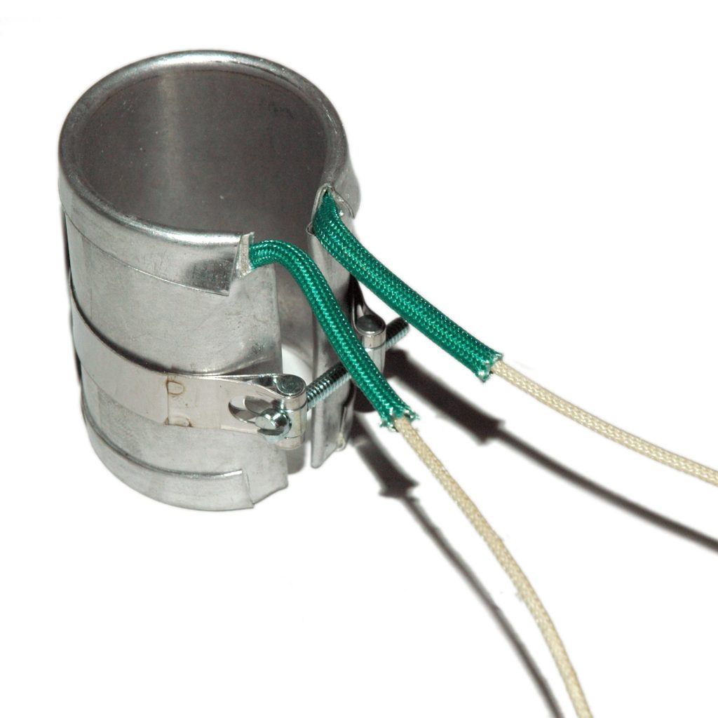 Heater Band, 1-1/2" Inside Diameter x 2-1/2" Wide, Mica, 120 Volt, 400 Watt, 12" Flex Leads