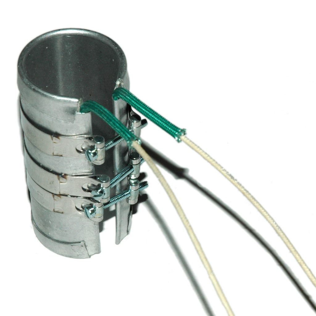 Heater Band, 1-1/2" Inside Diameter x 4" Wide, Mica, 120 Volt, 550 Watt, 12" Flex Leads