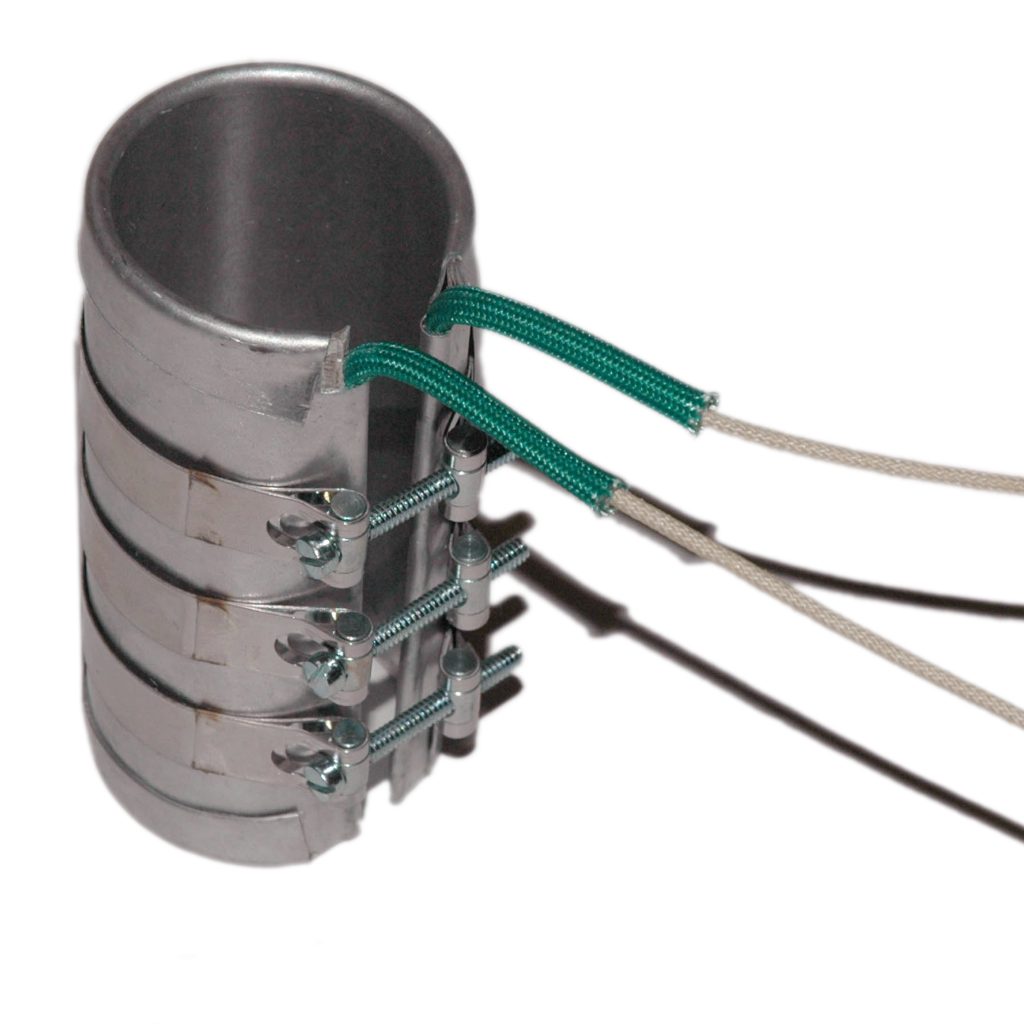 Heater Band, 1-1/2" Inside Diameter x 4" Wide, Mica, 240 Volt, 550 Watt, 12" Flex Leads