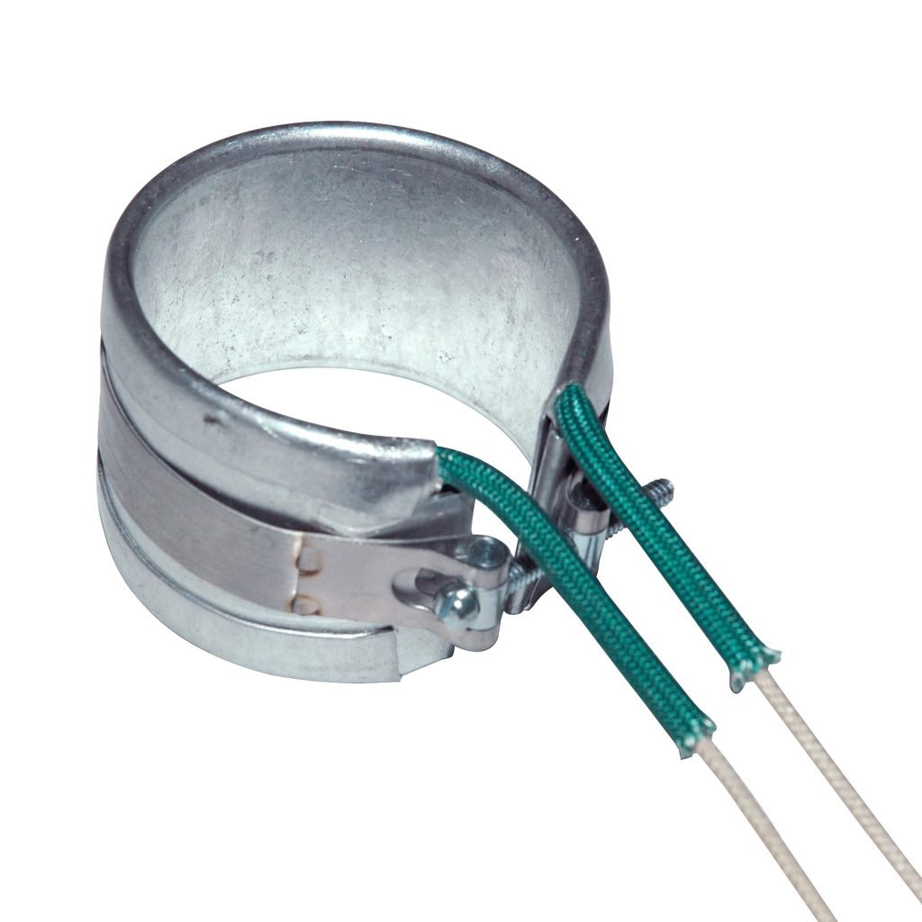Heater Band, 2" Inside Diameter x 1-1/2" Wide, Mica, 120 Volt, 350 Watt, 12" Flex Leads
