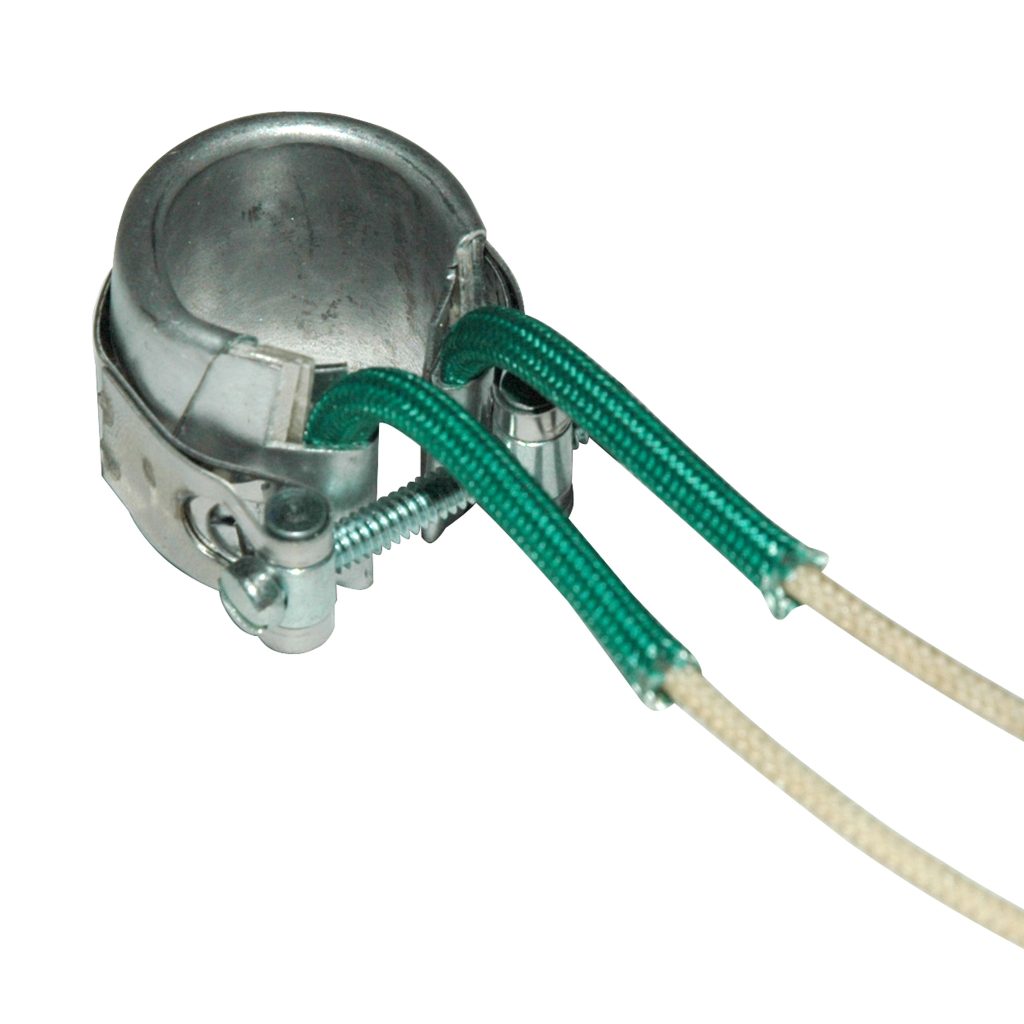 Heater Band, 3/4" Inside Diameter x 1" Wide, Mica, 120 Volt, 80 Watt, 12" Flex Leads