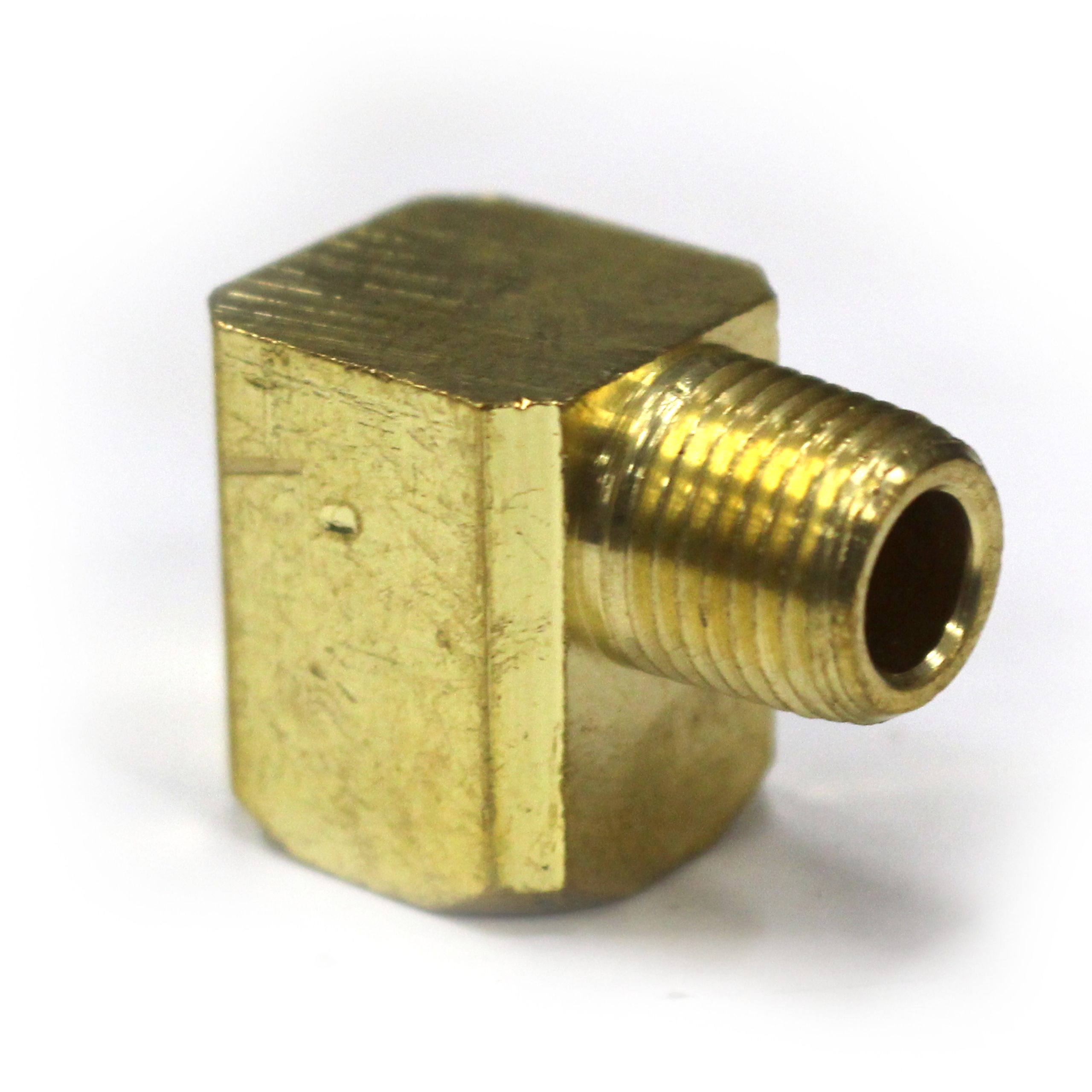 Street Elbow, 90 Degree, Brass Mold Fitting 3/4" NPT Male x 3/4" NPT Female - Barstock - Image 1