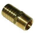 Hose Barb, 1″ Inside Diameter Hose, 3/4″ Male NPT, Straight, Brass.