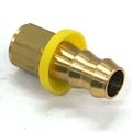 Hose Barb, 1/2″ Inside Diameter Push-On, 1/4″ Female NPT, Brass.