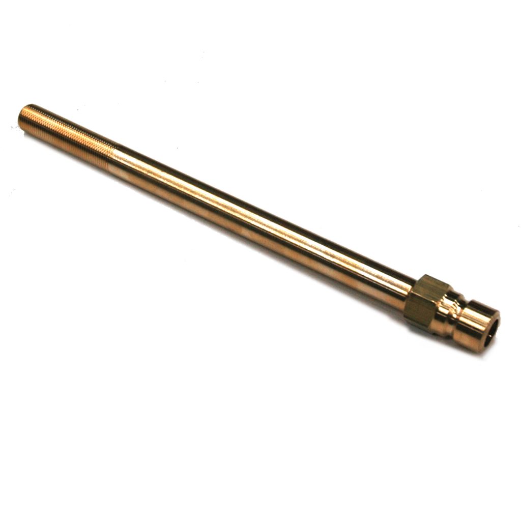 Plug, Water Extension, 300 Series, 3/8" Passage, 7" Length, 1/8" NPT, Brass