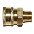 Coupler, ST Series, 3/8″ Body, 3/8″-18 NPT Male NPT, Brass