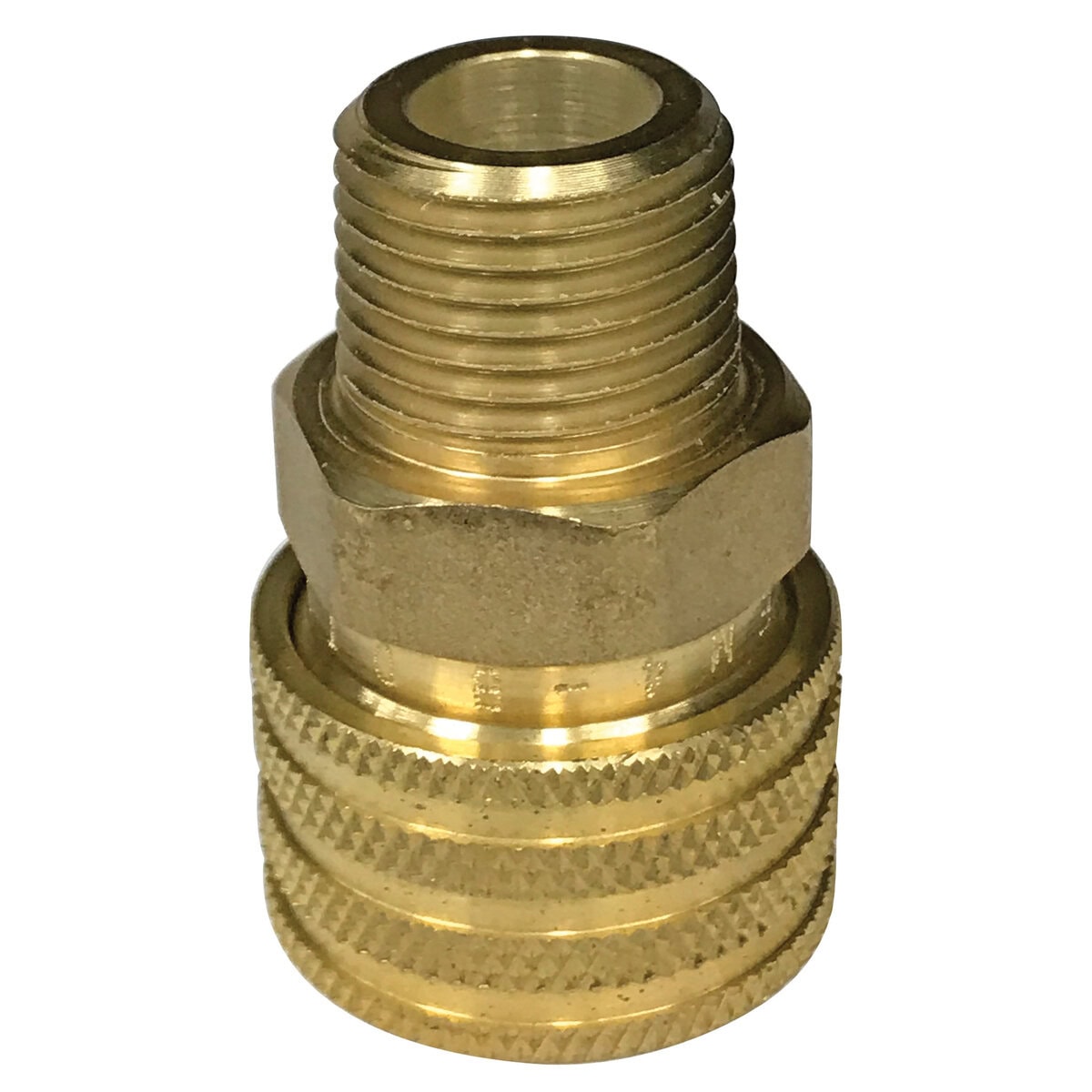 Coupler, ST Series, 1/2" Body, 1/2"-14 Male NPT, Brass - Image 1