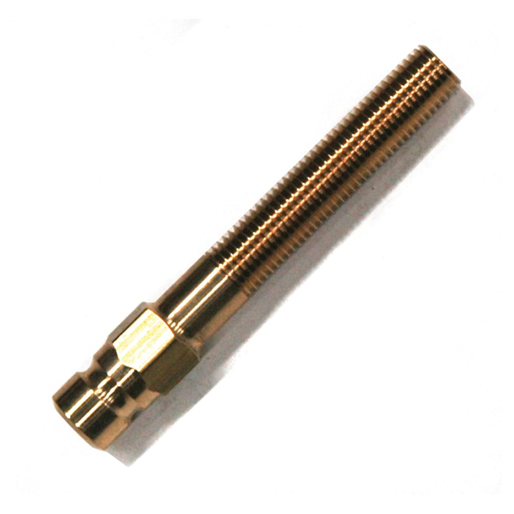 Plug, Water Extension, 200 Series, 1/4" Passage, 2-1/2" Length, 1/16" NPT, Brass