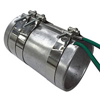 Heater Band, 2-1/4" Inside Diameter x 4" Wide, Mica, 240 Volt, 900 Watt, 12" Flex Leads