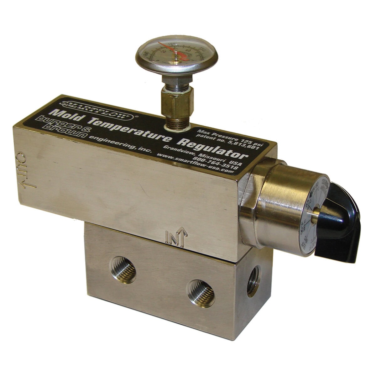 Mold Temperature Regulator, 80-120 Deg F, 1/4" NPT Inlet and 1/2" NPT Outlet, with Manifold - Image 1