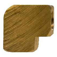 Elbow, 90 Degree, Brass Mold Fitting 1/4" NPT Female x 1/4" NPT Female - Barstock
