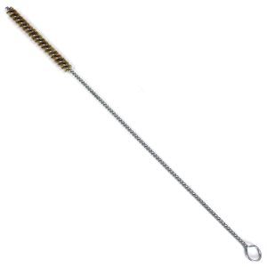 Brass Bristle Tube Brush, 5/16" Brush Diameter, 3" Brush Length, 11-3/4" Overall Length
