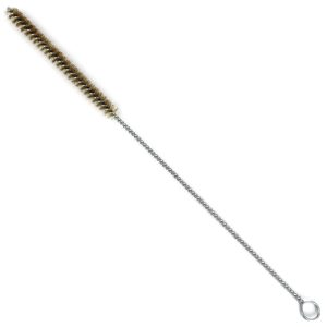Brass Bristle Tube Brush, 3/8" Brush Diameter, 4" Brush Length, 11-3/4" Overall Length