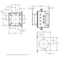 Drawer Magnet, 8″ x 8″, with Undrilled Blank Steel Top Flange and Universal Slotted Bottom Flange