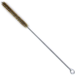 Brass Bristle Tube Brush, 1/2" Brush Diameter, 4" Brush Length, 11-3/4" Overall Length
