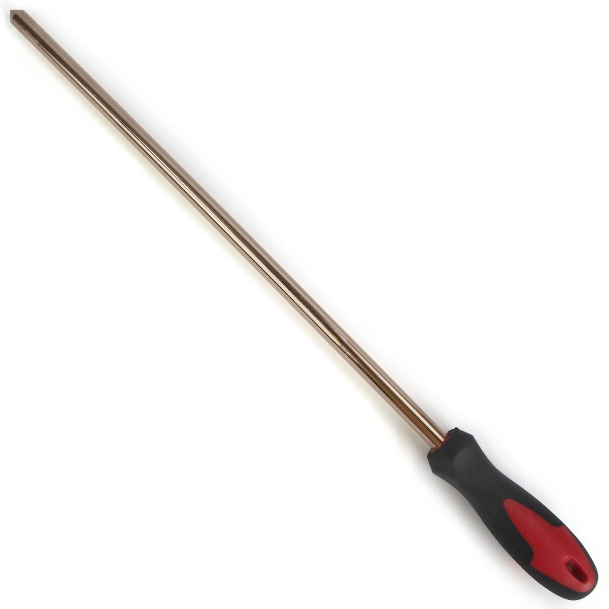 Brass Rod, Straight with Pointed Nose, 3/8" Rod Diameter, 17" Overall Length - Image 1