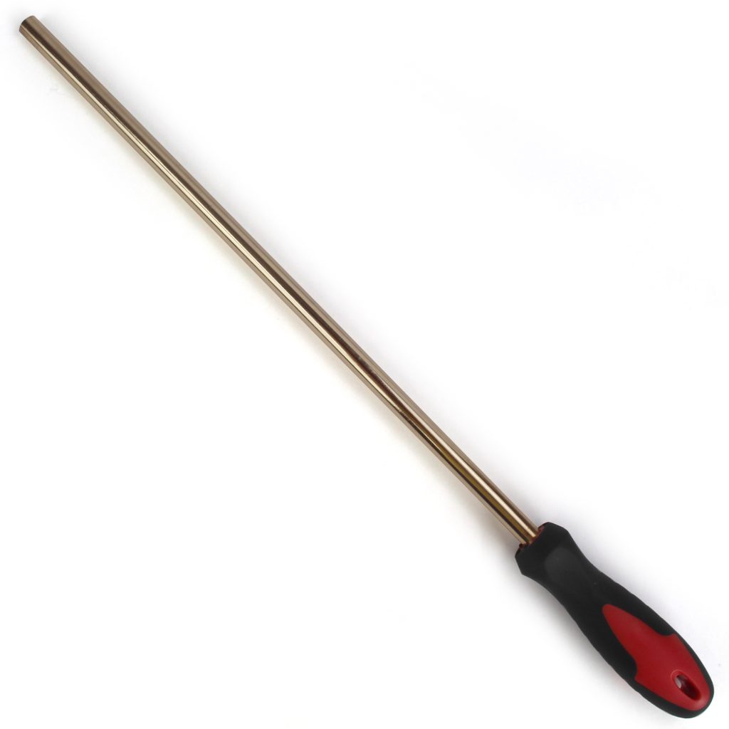 Brass Rod, Straight with Flat/Blunt Nose, 3/8" Rod Diameter, 17" Overall Length