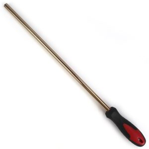 Brass Rod, Straight with Flat/Blunt Nose, 3/8" Rod Diameter, 17" Overall Length