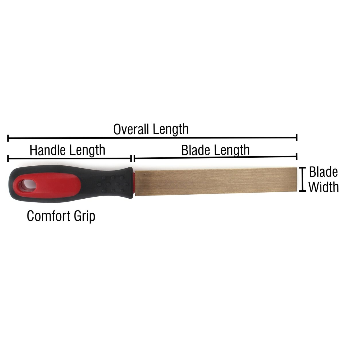 Brass Mold Scraper, 1" Wide Blade, 1/8" Blade Thickness, 11" Overall Length - Image 3