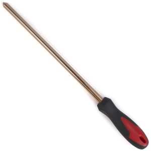 Brass Rod, Straight with Pointed Nose, 3/8" Rod Diameter, 13-7/8" Overall Length, Ergonomic Soft Comfort Grip