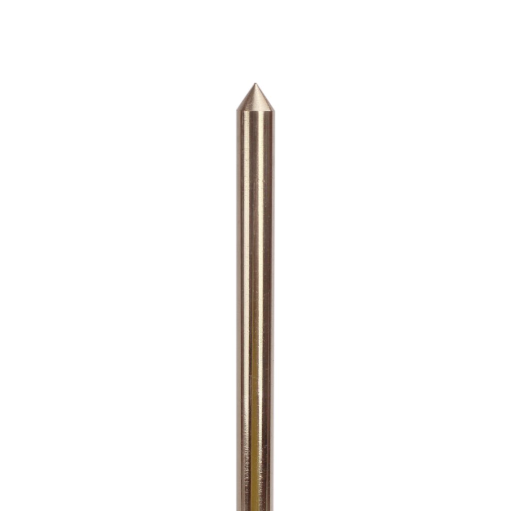 Brass Rod, Straight with Pointed Nose, 3/8" Rod Diameter, 13-7/8" Overall Length, Ergonomic Soft Comfort Grip