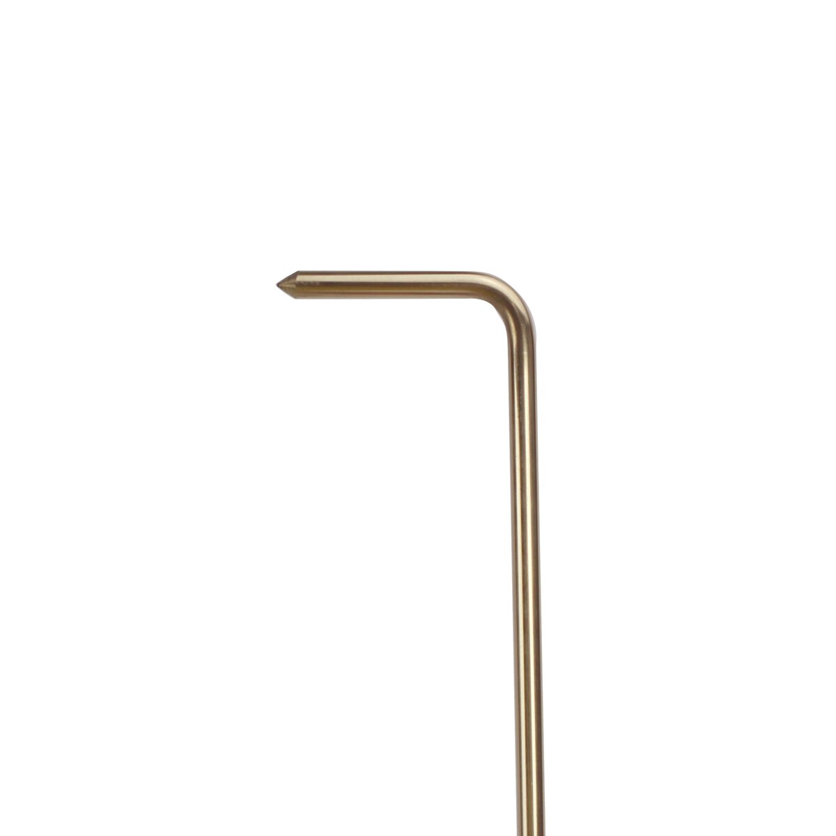 Brass Rod, 90 Degree Bend with Pointed Nose, 3/16" Rod Diameter, 11-3/4" Overall Length, Ergonomic Soft Comfort Grip - Image 2