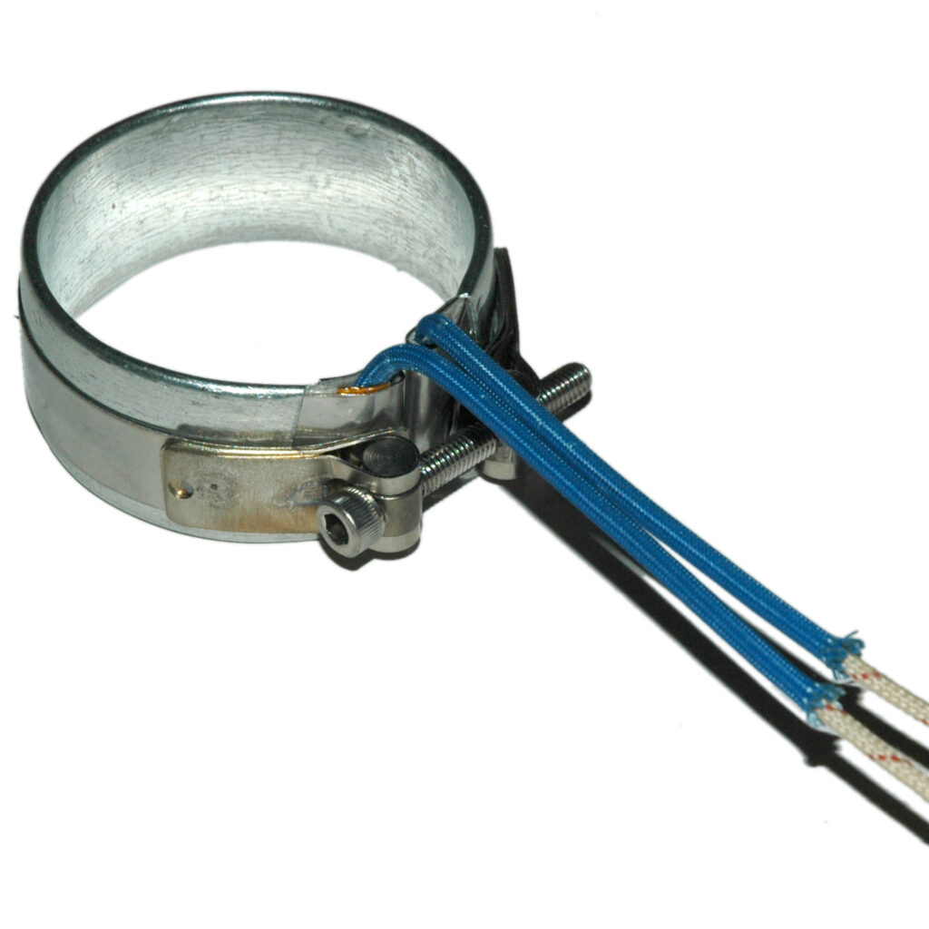 Heater Band, 2-1/8" Inside Diameter x 1" Wide, Mica, 240 Volt, 225 Watt, 12" Flex Leads