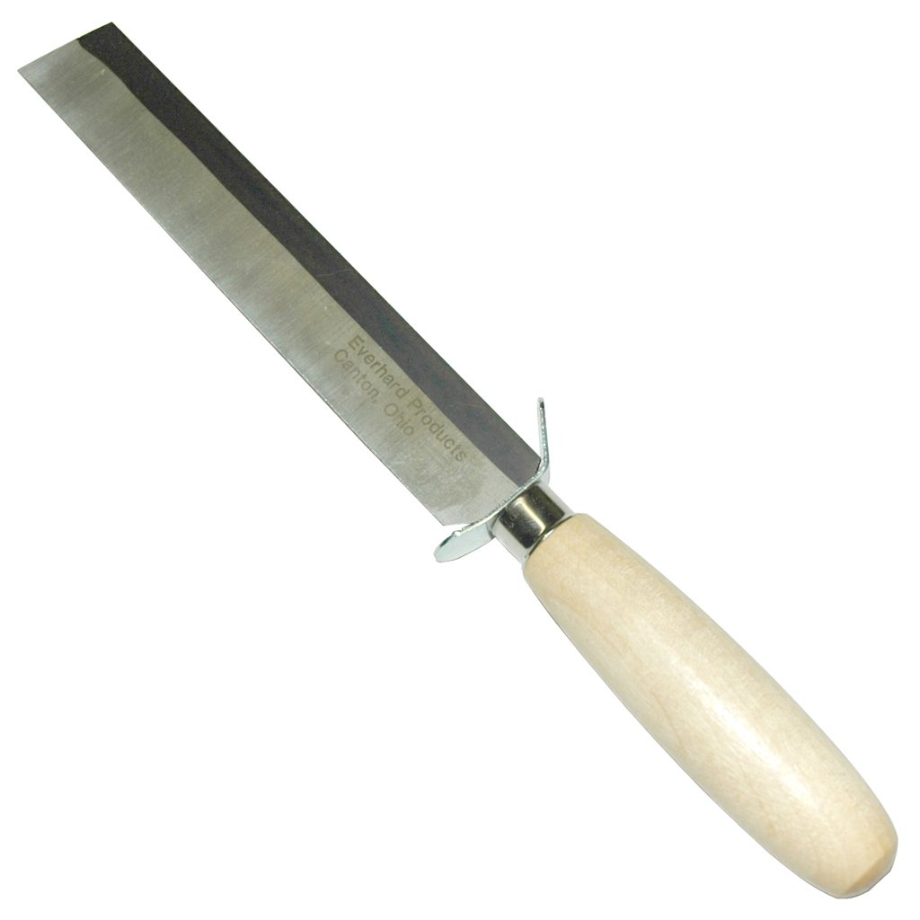 Trim Knife, Square Point, 6", 6" Long X 1" Wide Blade, One Sided, Wooden Handle With Guard