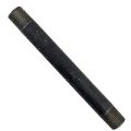 Pipe Nipple, 1/8" NPT, 3-1/2" Length, Black Steel - Image 1