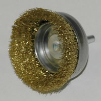 Brass Utility Cup Brush, 2-1/2" Brush Diameter