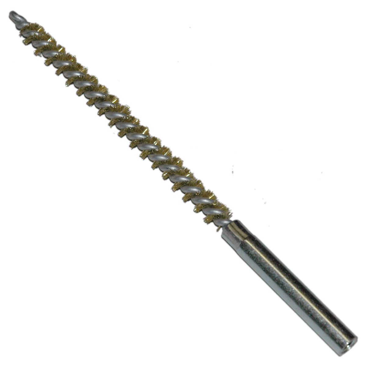 Brass Bristle Condenser Tube Cleaning Brush, 3/8" Brush Diameter, 4-1/2" Brush Length - Image 1