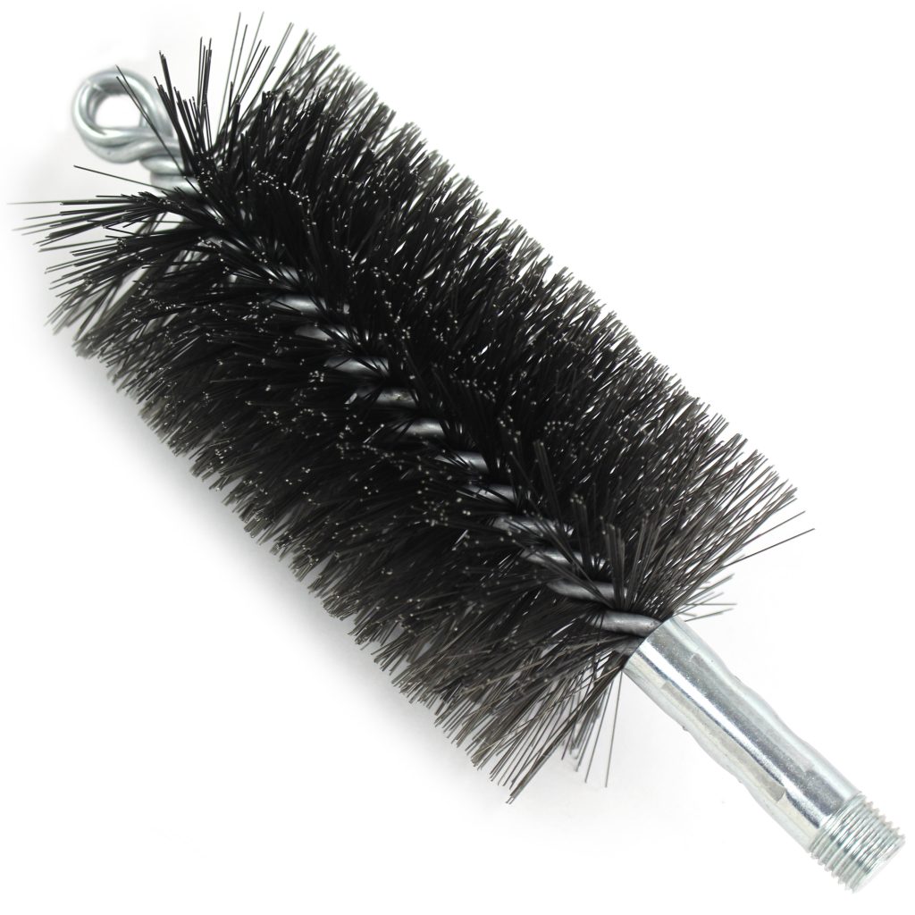Brush, Heavy Duty Barrel, 69mm OD, High Carbon Steel, Double Stem And Spiral