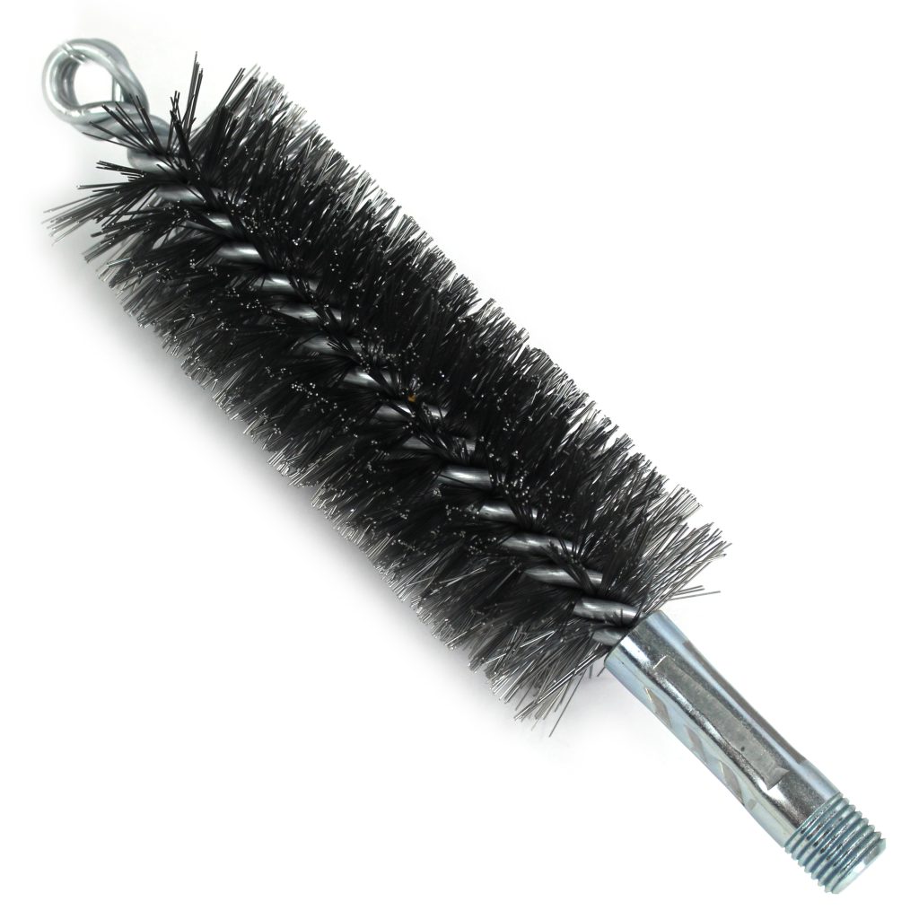 Brush, Heavy Duty Barrel, 45mm OD, High Carbon Steel, Double Stem And Spiral