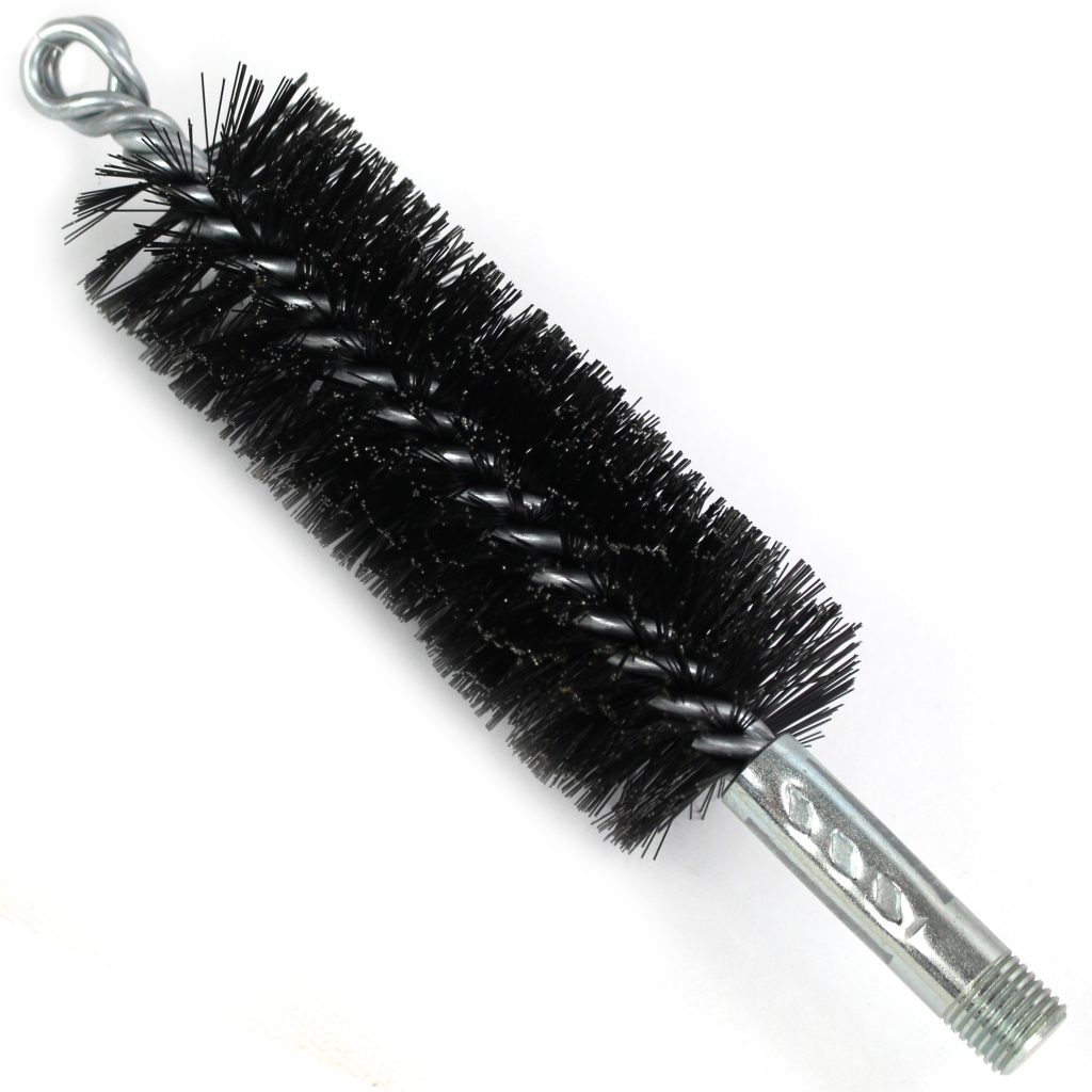 Brush, Heavy Duty Barrel, 1-3/4" OD, High Carbon Steel, Double Stem And Spiral
