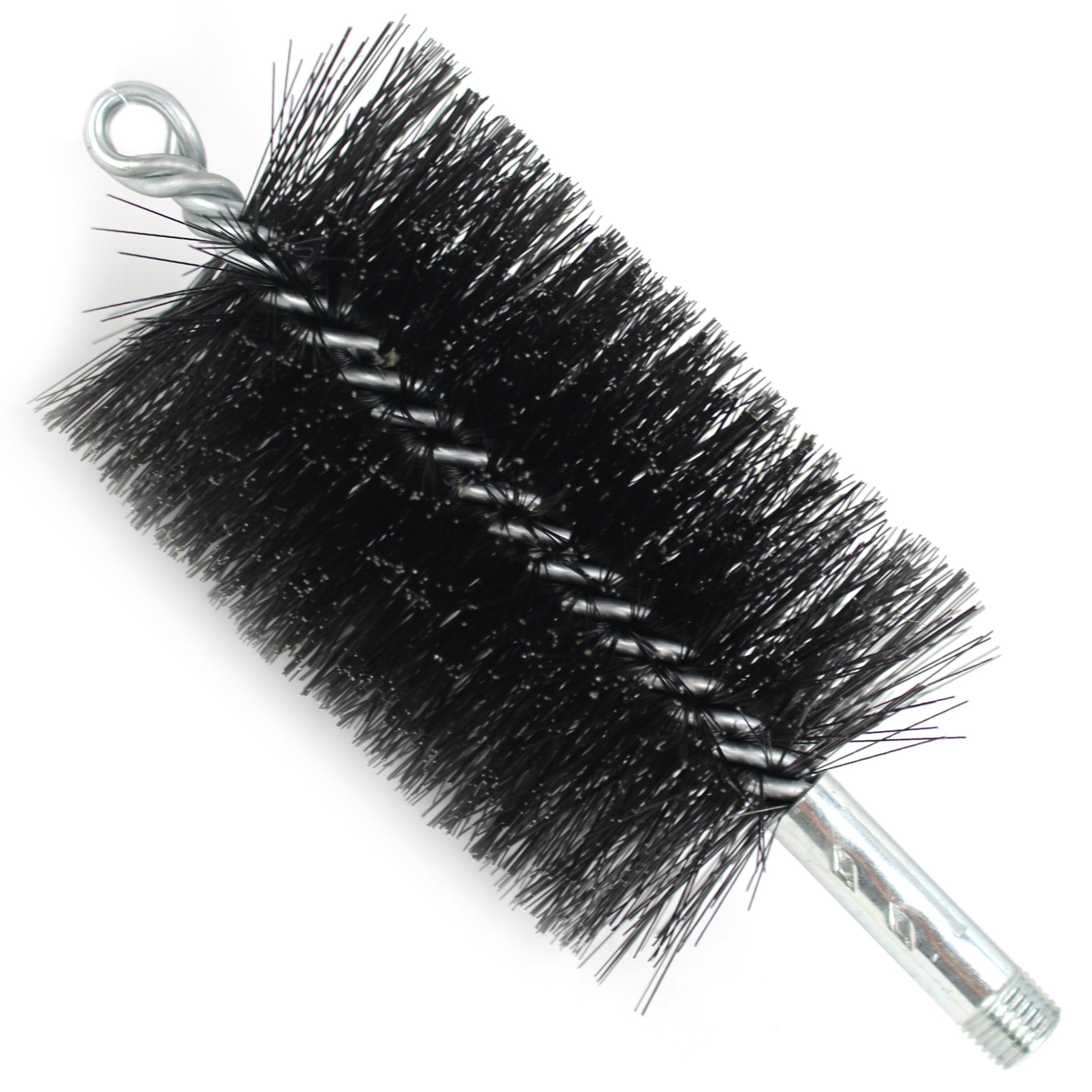 Brush, Heavy Duty Barrel, 3-1/4" OD, High Carbon Steel, Double Stem And Spiral - Image 1