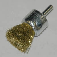 Brass Solid End Brush, 1" Brush Diameter.