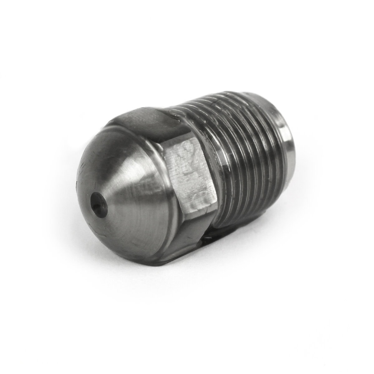 Nozzle Tip, Nylon, 1-1/2" OAL, 7/8"-14 Thread, 1/2" Rear Opening, 1/2" Radius, 1/8" Orifice - Image 1