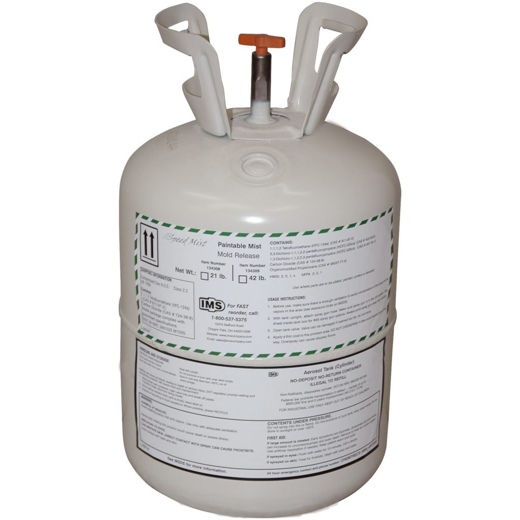 Mold Release, Paintable, Speed Mist Plus, Small Tank, 21 lb Net Wt.