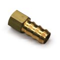 Hose Barb, 3/4″ Inside Diameter Push-On, 1/2″ Female NPT, Brass.